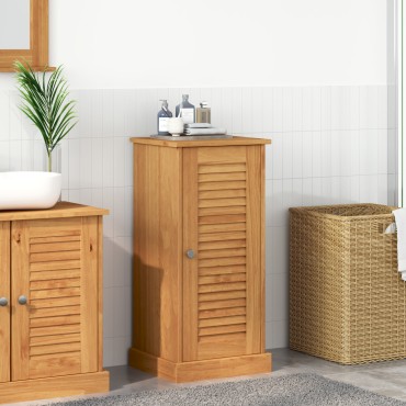 vidaXL Ντουλάπι μπάνιου 'VIGO'37x34x80cm από μασίφ ξύλο πεύκου 1 τεμ.