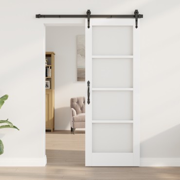 vidaXL Εσωτερική Πόρτα με Γυαλί 'ORKDAL' Λευκή 73,5x198,5x4 εκ.