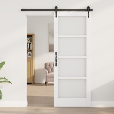 vidaXL Εσωτερική Πόρτα με Γυαλί 'ORKDAL' Άσπρη 78x202x4 εκ.