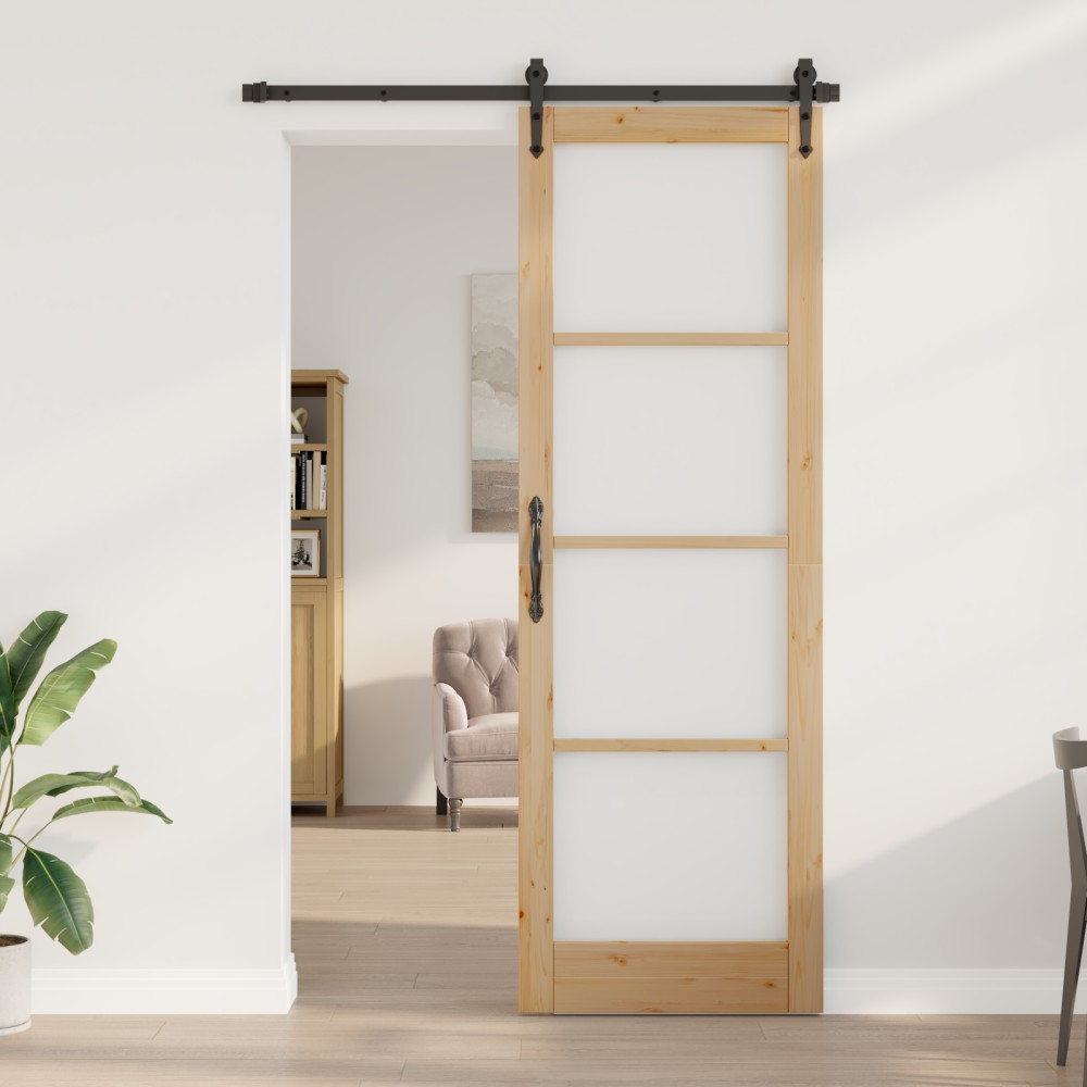 vidaXL Εσωτερική Πόρτα με Γυαλί "ORKDAL" 78x232x4 εκ. Στερεό Ξύλο Πεύκου