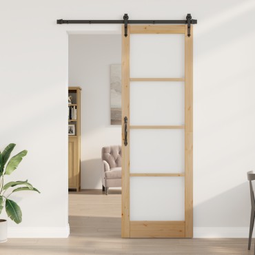 vidaXL Εσωτερική Πόρτα με Γυαλί "ORKDAL" 78x232x4 εκ. Στερεό Ξύλο Πεύκου