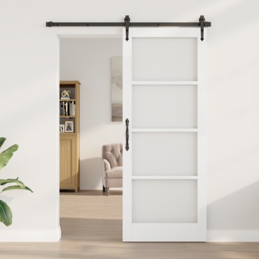 vidaXL Εσωτερική Πόρτα με Γυαλί "ORKDAL" Λευκή 83x211x4 εκ.