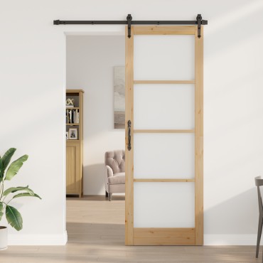 vidaXL Εσωτερική Πόρτα με Γυαλί "ORKDAL" 83x232x4 εκ. Στερεό Ξύλο Πεύκου