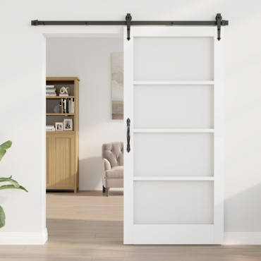 vidaXL Εσωτερική Πόρτα με Γυαλί "ORKDAL" Λευκή 93x202x4 εκ.