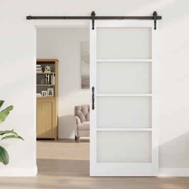 vidaXL Εσωτερική Πόρτα με Γυαλί 'ORKDAL' Λευκή 93x211x4 εκ