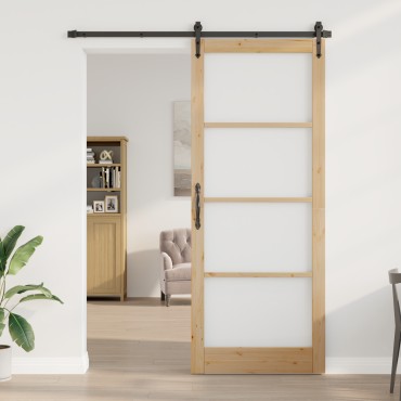 vidaXL Εσωτερική Πόρτα με Γυαλί "ORKDAL" 93x232x4 εκ Στερεό Ξύλο Πεύκου
