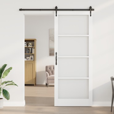 vidaXL Εσωτερική Πόρτα με Γυαλί "ORKDAL" Λευκό 93x232x4 εκ.