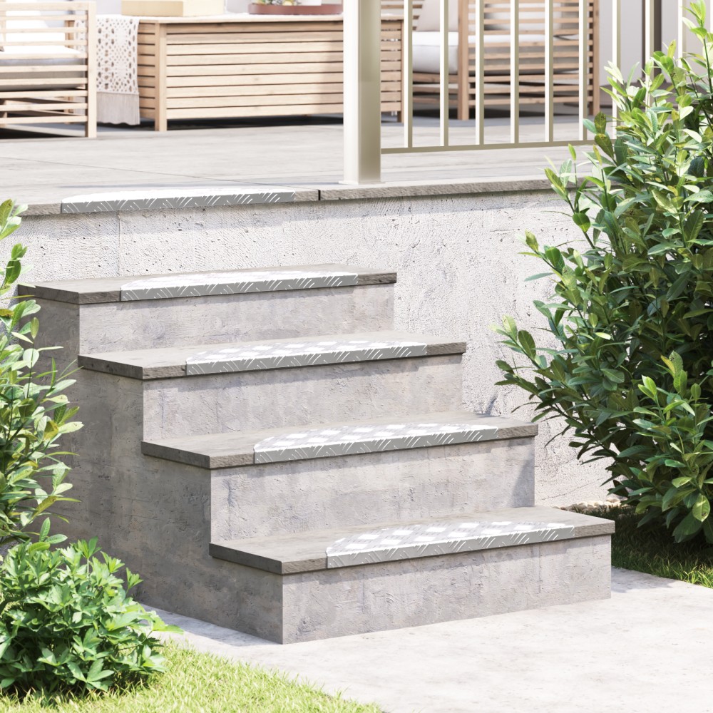 vidaXL Σκαλοπάτι 10 τμχ. 60 x 18 x 2,5 εκ. Ασημί Αλουμίνιο Ημισέληνος