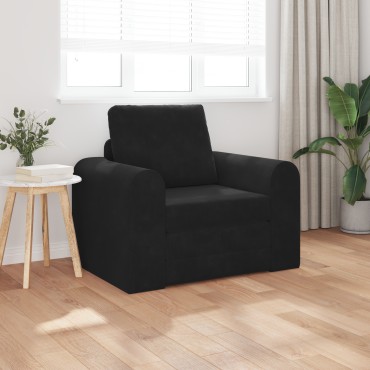 vidaXL Καθίσμα Σαλονιού Κρεβάτι 2-in-1 Μαύρο 98x71x83cm Βελούδο