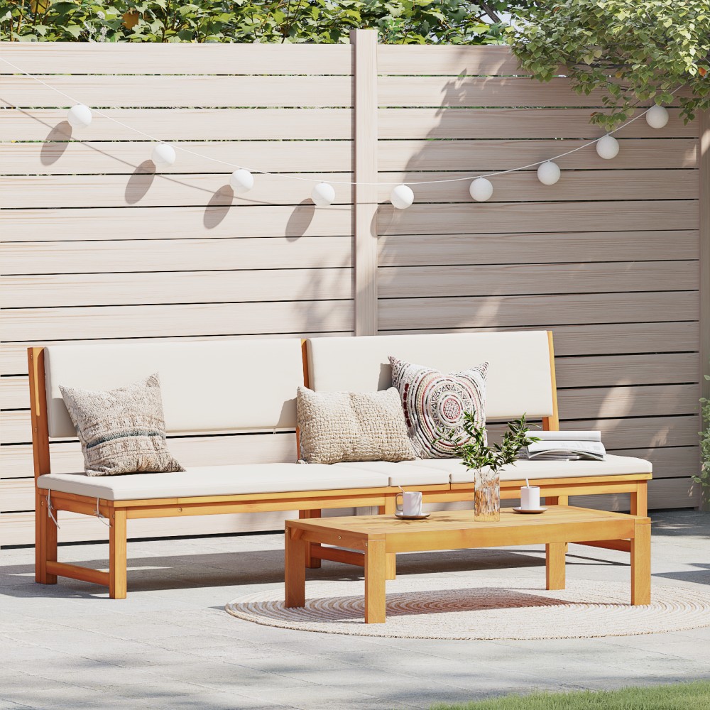 vidaXL Ξαπλώστρα Φυσικό Λάδι 200x57x75cm Μασίφ ξύλο ακακίας 1 τεμ.