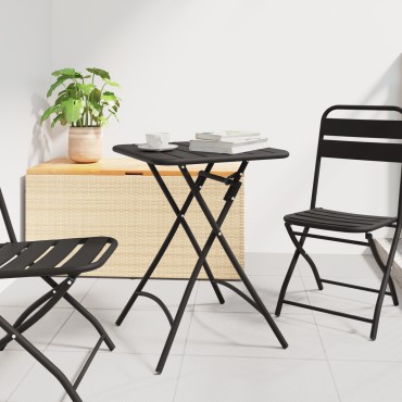vidaXL Πτυσσόμενο Τραπέζι Κήπου - Ανθρακί - 55x55x73cm - Ατσάλι 1 τεμ.