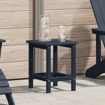 vidaXL Τραπέζι Adirondack Ναυτικό Μπλε 38x38x46cm HDPE 1 τεμ.