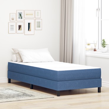 vidaXL Στρώμα με Σπείρες Pocket Μπλε Μεσαίο 80x200x20cm Υφάσματος 1 τεμ. - Μονό