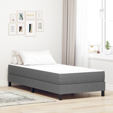 vidaXL Στρώμα με Ελατήρια Pocket Φως Γκρι Μεσαίο 100x200x20cm Υφασμάτινο 1 τεμ. - Μονό