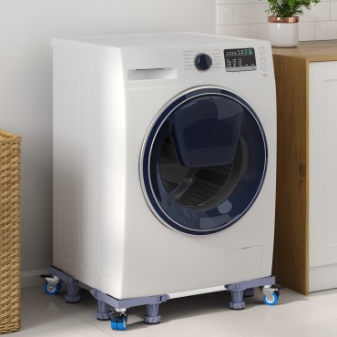 vidaXL Βάση Πλυντηρίου με Τροχούς Ρυθμιζόμενη 350 κιλά