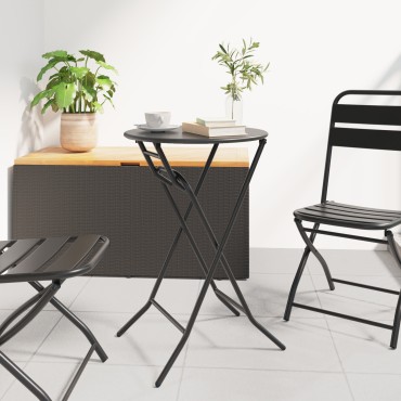 vidaXL Πτυσσόμενο Τραπέζι Κήπου Ανθρακί 50x72cm Ατσάλι 1 τεμ.