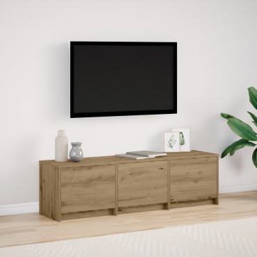 vidaXL Ντουλάπα Τηλεόρασης με LED Καρυδιά 140x34x40cm Επεξεργασμένο Ξύλο