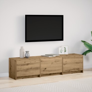vidaXL Κιβώτιο τηλεόρασης με LED Δρυού 165x34x40cm Επεξεργασμένο Ξύλο