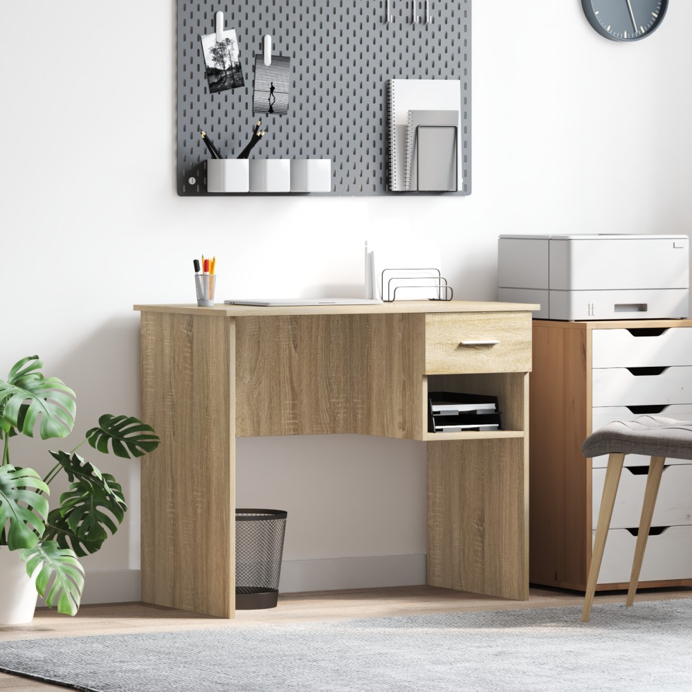 vidaXL Γραφείο Δρύς Sonoma Επεξεργασμένο Ξύλο 90x49x75 εκ 1 τεμ.