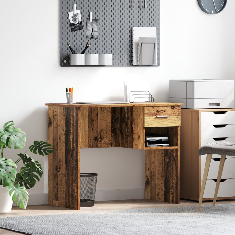 vidaXL Γραφείο Παλιό Ξύλο 90x49x75cm Επεξεργασμένο Ξύλο 1 τεμ.