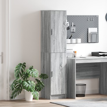 vidaXL Μπουφές Γκρι σονόμα MDF Μεσαίο Μπουφές Ορθογώνιος Σύγχρονος
