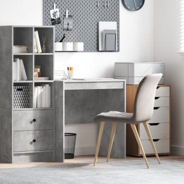 vidaXL Γραφείο Γραφής Γκρι τσιμέντου MDF 70x50x76cm Απλό 1 τεμ.