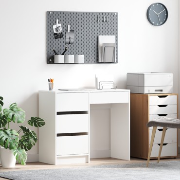 vidaXL Γραφείο Λευκό Επεξεργασμένο Ξύλο 90x37.5x75 εκ 1 τεμ.