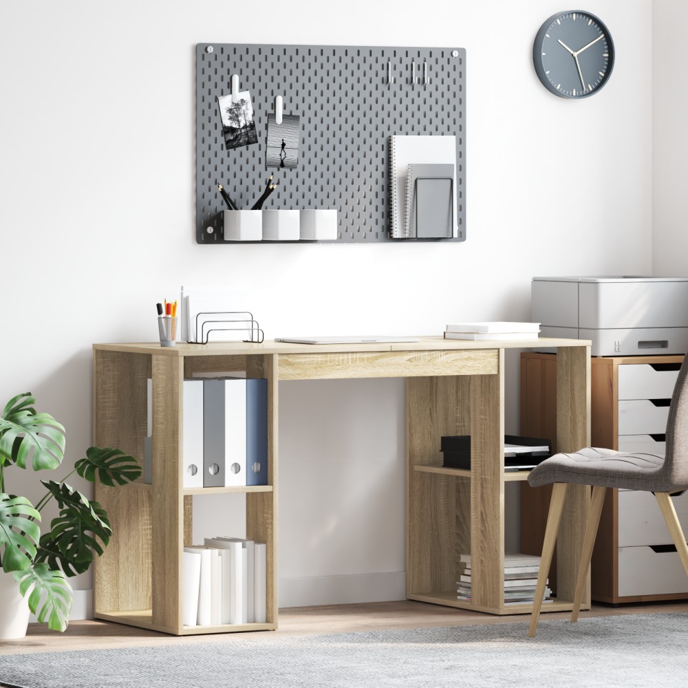 vidaXL Γραφείο Δρύς Sonoma Επεξεργασμένο Ξύλο 130x50.5x75 εκ 1 τεμ.