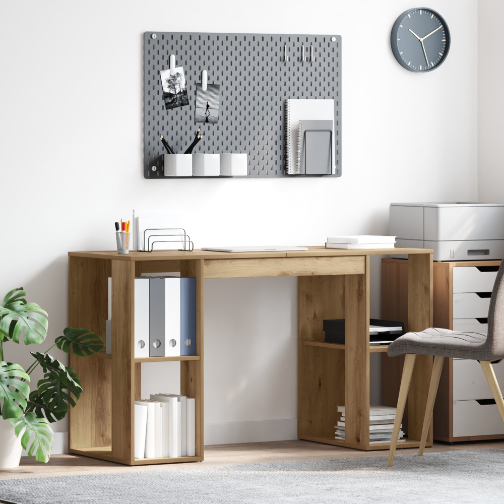 vidaXL Γραφείο Artisan Oak Επεξεργασμένο Ξύλο 130x50.5x75 εκ 1 τεμ.