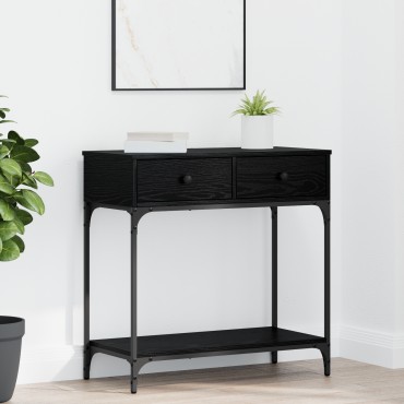 vidaXL Τραπέζι Κονσόλας Μαύρη Δρύς 75x34.5x75cm Επεξεργασμένο Ξύλο 1 τεμ.