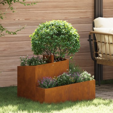 vidaXL Γλάστρες & Κουτιά Χάλυβας Corten Μέτριος Ανθεκτικός