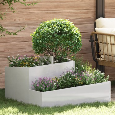 vidaXL Γλάστρα 80x80x50 cm Ανοξείδωτο Ατσάλι