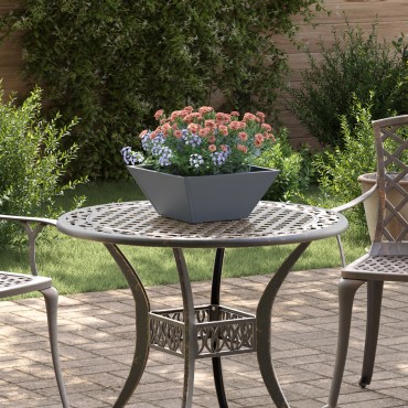 vidaXL Πλαστική Γλάστρα Ανθρακί Πλαστική 35 x 35 x 15 εκ Ανθεκτική