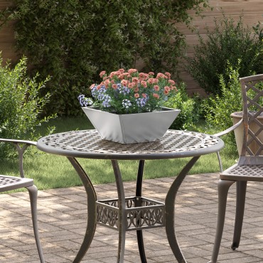 vidaXL Γλάστρα Metal Ανοξείδωτο ατσάλι 35 x 35 x 15 εκ. Μεταλλική Γλάστρα