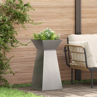 vidaXL Βάση φυτών Ανοξείδωτο ατσάλι 35 x 35 x 73 εκ. Διακοσμητικά ένθετα