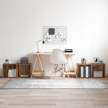 vidaXL Τηλεοπτικές Βαθμίδες 4 τεμ. Παλιό Ξύλο 37x35x37cm Συγκροτημένα Ξύλα