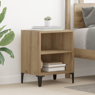 vidaXL κομοδίνο Μασίφ δρυς 40x30x50cm Εργονομικό ξύλο 1 τεμ.