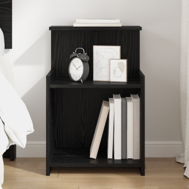 vidaXL Κομοδίνο Μαύρης Βελανιδιάς 40x35x60cm Επεξεργασμένο Ξύλο 1 τεμ.