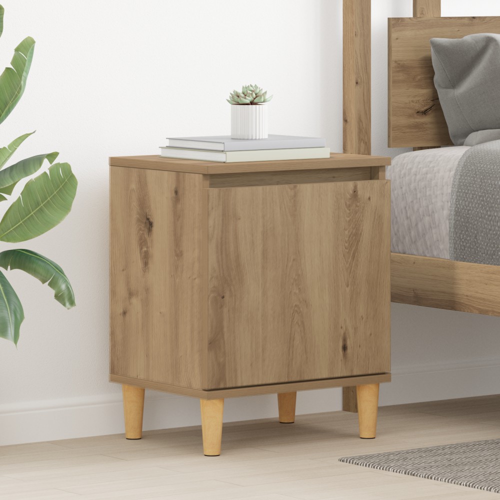 vidaXL Artisan Oak Κομοδίνο Οξιά artisan MDF 40x30x50cm Κομοδίνο 1 τεμ.