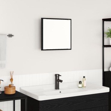 vidaXL Καθρέφτης Μπάνιου LED Μαύρη Δρυός 40x8.5x37 εκ 1 τεμ.