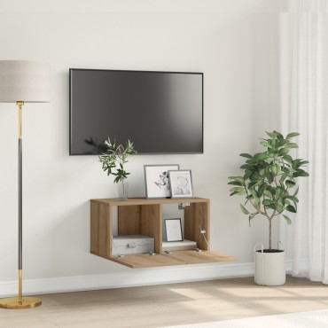 vidaXL Set κονσόλας τηλεόρασης Μικτό ξύλο Επεξεργασμένο ξύλο