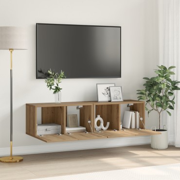 vidaXL Σετ Έπιπλου Τηλεόρασης Artisan Oak MDF Μεσαίο Έπιπλο Τηλεόρασης