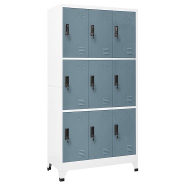 vidaXL Φοριαμός Ανοιχτό / Σκούρο Γκρι 90x45x180cm Ατσάλινος 1 τεμ.