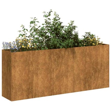 vidaXL Ζαρντινιέρα 200x40x80 εκ. Ατσάλι Σκληρυθέν στον Αέρα