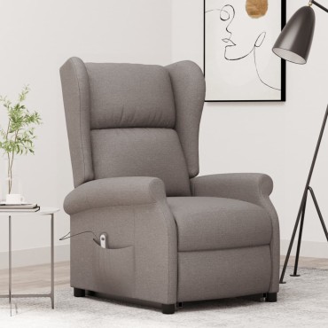vidaXL Πολυθρόνα με Ανύψωση Taupe Υφασμάτινη 73x95x103cm 1 τεμ.