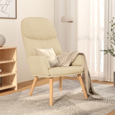 vidaXL Πολυθρόνα Relax Κρεμ Υφασμάτινη 70x77x98cm 1 τεμ.