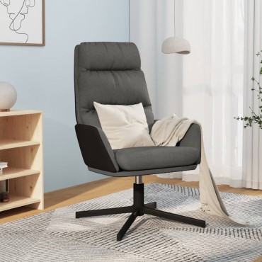 vidaXL Πολυθρόνα Relax Σκούρο Γκρι Υφασμάτινη 70x77x98cm 1 τεμ.
