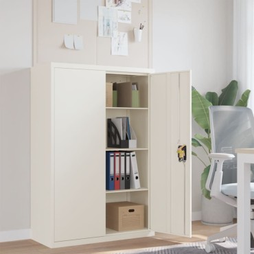 vidaXL Αρχειοθήκη Λευκή 90x40x140cm Ατσάλινη 1 τεμ.