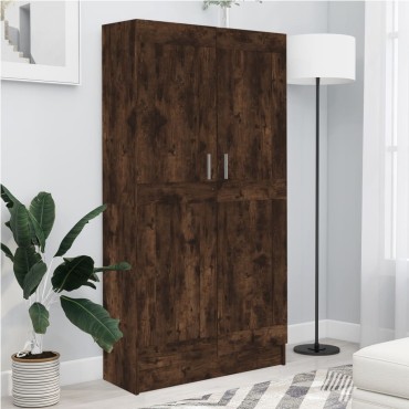 vidaXL Βιβλιοθήκη Καπνιστή Δρυς 82,5x30,5x150cm Επεξεργασμένο Ξύλο 1 τεμ.
