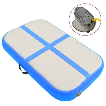 vidaXL Στρώμα Ενόργανης Φουσκωτό Μπλε 60x100x15 εκ. από PVC με Τρόμπα
